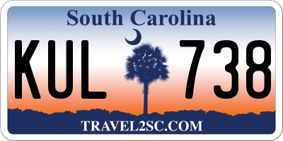 SC license plate KUL738