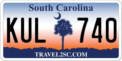 SC license plate KUL740