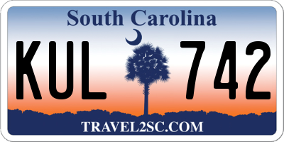 SC license plate KUL742