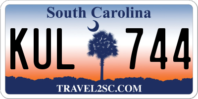 SC license plate KUL744