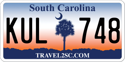 SC license plate KUL748