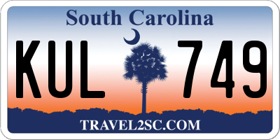 SC license plate KUL749