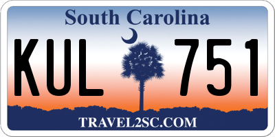 SC license plate KUL751