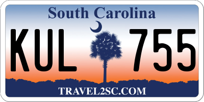 SC license plate KUL755