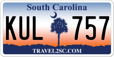 SC license plate KUL757