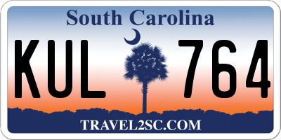SC license plate KUL764