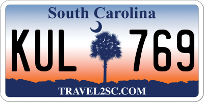 SC license plate KUL769