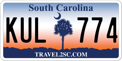 SC license plate KUL774