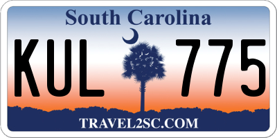 SC license plate KUL775