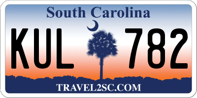 SC license plate KUL782