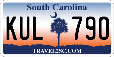 SC license plate KUL790