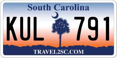 SC license plate KUL791