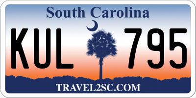 SC license plate KUL795
