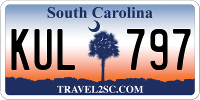 SC license plate KUL797