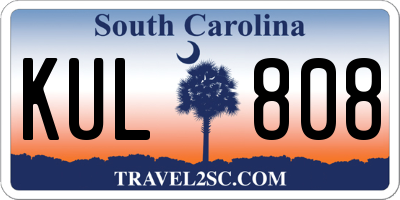 SC license plate KUL808