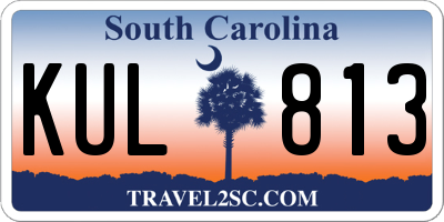 SC license plate KUL813
