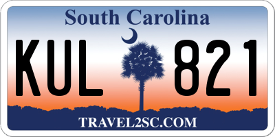 SC license plate KUL821