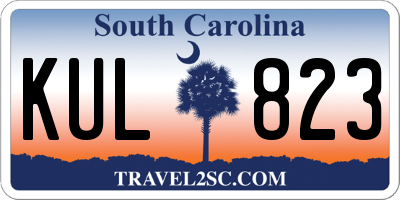 SC license plate KUL823