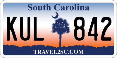 SC license plate KUL842
