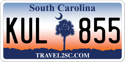 SC license plate KUL855
