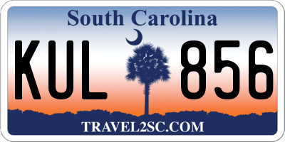 SC license plate KUL856