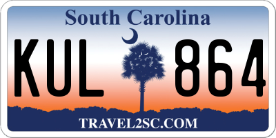 SC license plate KUL864
