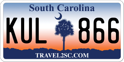 SC license plate KUL866