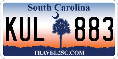 SC license plate KUL883