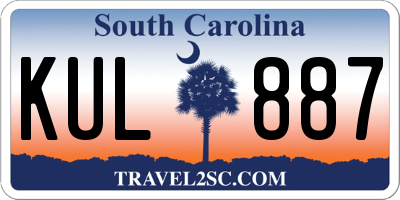SC license plate KUL887