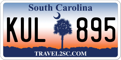 SC license plate KUL895