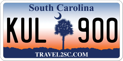 SC license plate KUL900
