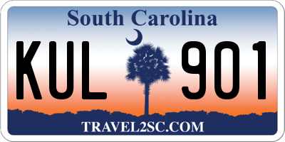 SC license plate KUL901