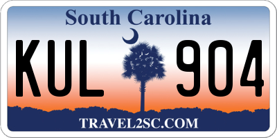 SC license plate KUL904