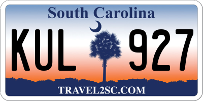 SC license plate KUL927