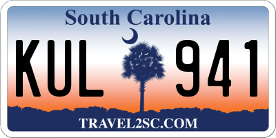 SC license plate KUL941