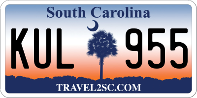 SC license plate KUL955