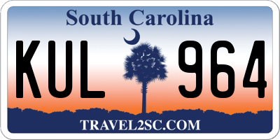 SC license plate KUL964