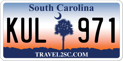 SC license plate KUL971