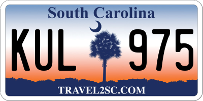 SC license plate KUL975