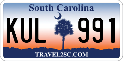SC license plate KUL991