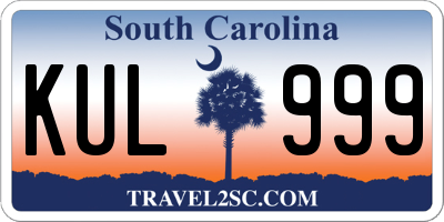 SC license plate KUL999