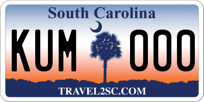 SC license plate KUM000