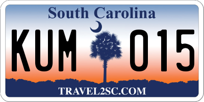 SC license plate KUM015