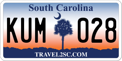 SC license plate KUM028