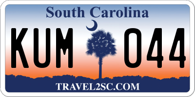 SC license plate KUM044