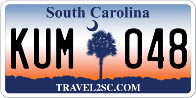 SC license plate KUM048