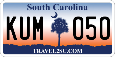 SC license plate KUM050