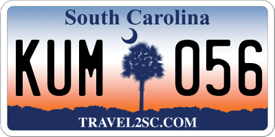 SC license plate KUM056