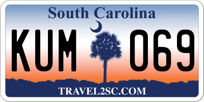 SC license plate KUM069