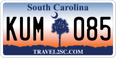 SC license plate KUM085
